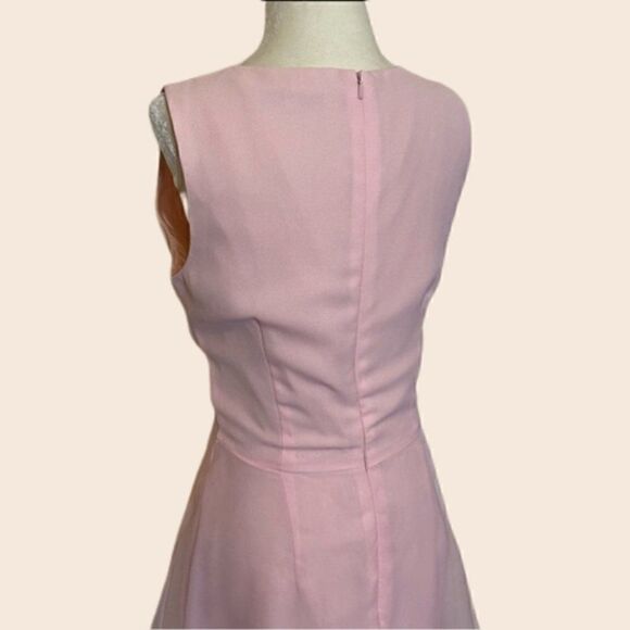 Vintage Geary Roark Pink Mini Cocktail Dress with Organza overlay Size 8 - Picture 5 of 10